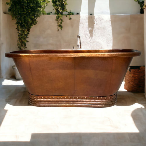 Vasca da bagno ovale - RITZ - ARRELART - da appoggio / per ambiente abitativo / in rame lucido