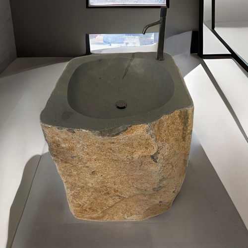 Lavabo autoportante - JAKE - ARRELART - in pietra naturale / in Riverstone® / personalizzabile