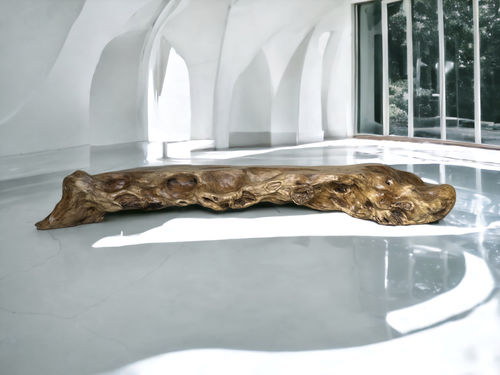 Panca contemporanea - DALIA - ARRELART - in teak / senza schienale / senza braccioli