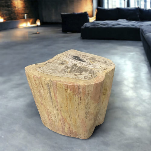 Tavolo d'appoggio contemporaneo - CLAUDE - ARRELART - in legno fossilizzato / con supporto in legno fossilizzato / fatto a mano