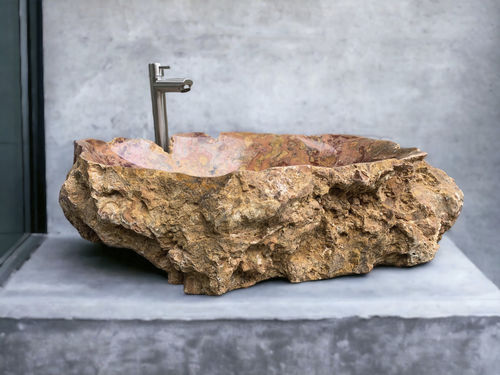 Lavabo da appoggio - FLORIDA - ARRELART - in marmo / fatto a mano / organico