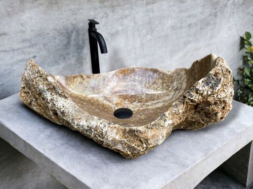 Lavabo da appoggio - GUNN - ARRELART - in onice / personalizzabile / fatto a mano