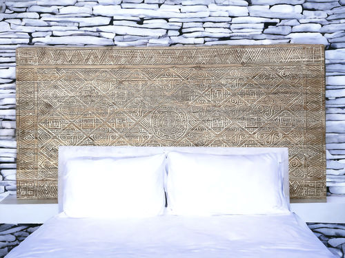 Testiera per letto matrimoniale - CHAMAREL - ARRELART - design originale / in teak / incolore