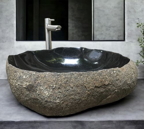 Lavabo da appoggio - CATANIA - ARRELART - in pietra naturale / su misura / personalizzabile