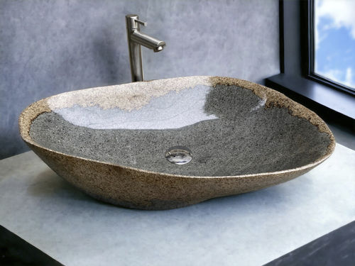 Lavabo da appoggio - LUXOR - ARRELART - in pietra naturale / personalizzabile / fatto a mano