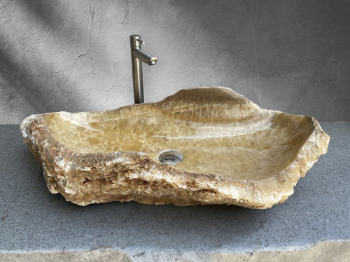 Lavabo da appoggio - BOLONIA - ARRELART - in onice / fatto a mano / organico