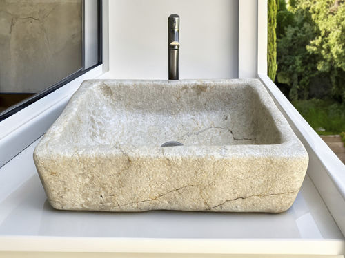 Lavabo da appoggio - WILDER - ARRELART - in marmo / su misura / personalizzabile