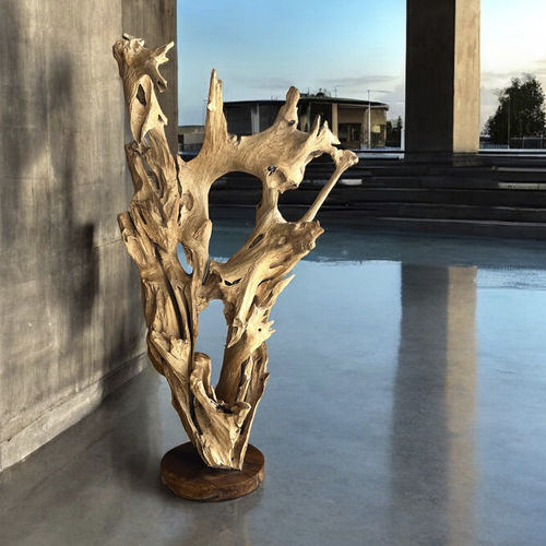 Scultura in teak - CANCUN - ARRELART - fatta a mano / a pavimento / per hotel