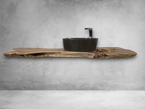 Piano lavabo in teak - ZENIA - ARRELART - su misura