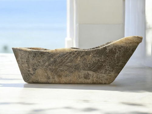 Vasca da bagno da appoggio - POSITANO - ARRELART - per ambiente abitativo / in onice / contemporanea
