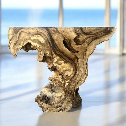 Consolle design organico - ANTIBES - ARRELART - in legno massiccio / in legno tropicale / in legno con vernice di protezione satinata