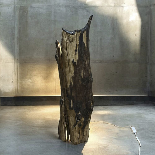 Lampada da terra - JAKARTA - ARRELART - in teak / in legno con vernice di protezione / contemporanea