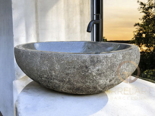 Lavabo da appoggio - LAURENT - ARRELART - in Riverstone® / su misura / personalizzabile