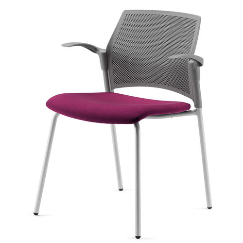 Sedia visitatore contemporanea - FREE - ARTE & D SRL - da interno / in tessuto / in acciaio