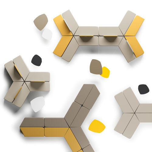 Pouf contemporaneo - MANTRA - ARTE & D SRL - in tessuto / in pelle / in ecopelle