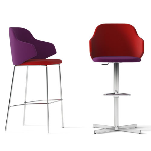 Sedia alta contemporanea - HOST - ARTE & D SRL - da interno / in acciaio cromato / in alluminio lucido