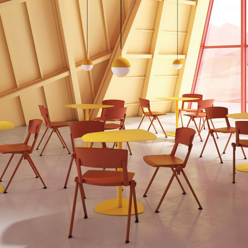 Sedia contemporanea - YUGEN - ARTE & D SRL - da interno / in plastica / con supporto in acciaio