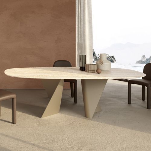 Tavolo contemporaneo - Blow - Nature Design - in rovere / in noce / in ceramica