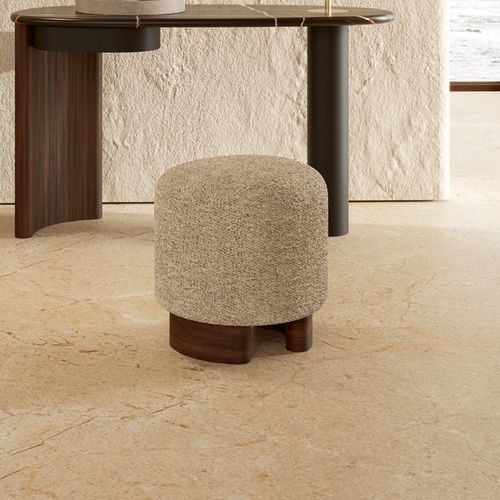 Pouf contemporaneo - Pebble Small - Nature Design - in tessuto / in rovere / ovale