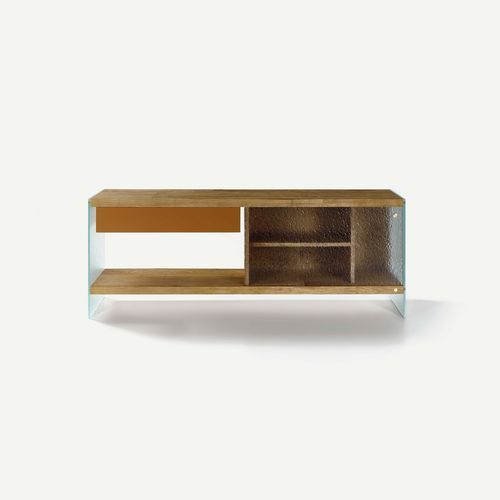 Credenza contemporanea - River - Nature Design - in rovere / in legno massiccio / in noce americano