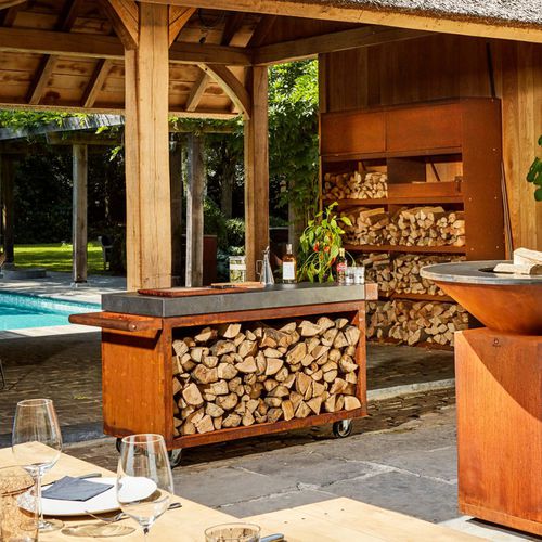 Mobile da cucina per giardino - MP-PRO - OFYR France - in legno
