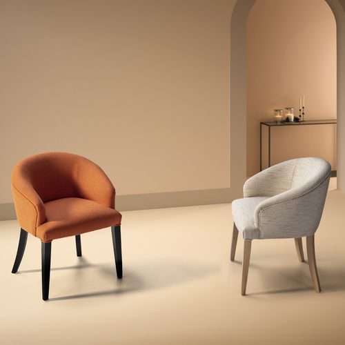 Sedia contemporanea - MARINA - Raga - da interno / in tessuto / con supporto in legno massiccio