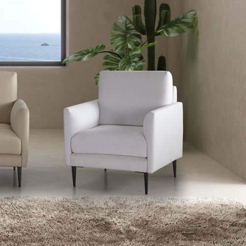 Poltrona contemporanea - YUPPIE - Raga - in tessuto / in legno / con poggiapiedi