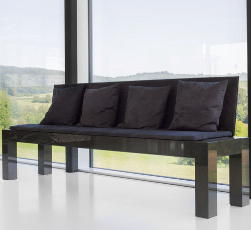 Panca contemporanea - Luis Design - in granito / in marmo / con schienale