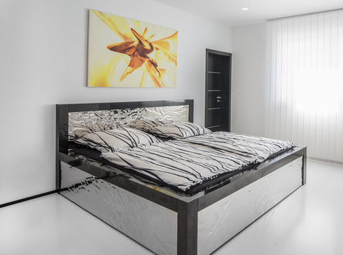 Letto matrimoniale - Luis Design - contemporaneo / con testiera / su misura