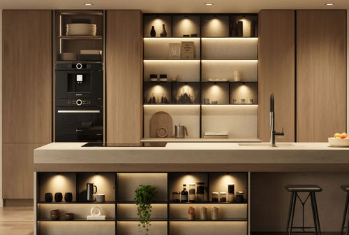 Mobile alto per cucina contemporaneo - ADDENDUM - Damiano Latini srl - in legno