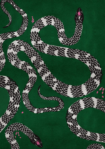 Tappeto contemporaneo - SNAKE - Rug's Society - a motivi / in lana / in seta
