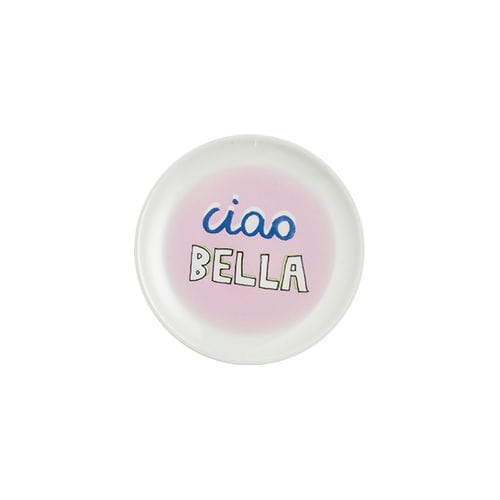 Piatto per dessert - SMS : FUN KILLS - BITOSSI HOME - rotondo / per uso domestico / a motivi