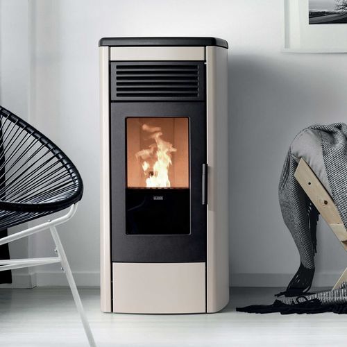 Stufa a pellet - AURA 80 - Klover - 5 kW...10 kW / da appoggio / contemporanea