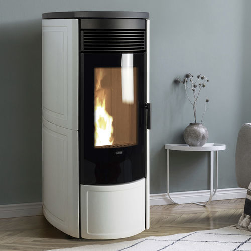 Stufa a pellet - OMEGA PLUS - Klover - 5 kW...10 kW / da appoggio / contemporanea