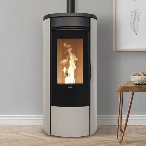 Stufa a pellet - OBLÒ AIR - Klover - 5 kW...10 kW / da appoggio / contemporanea