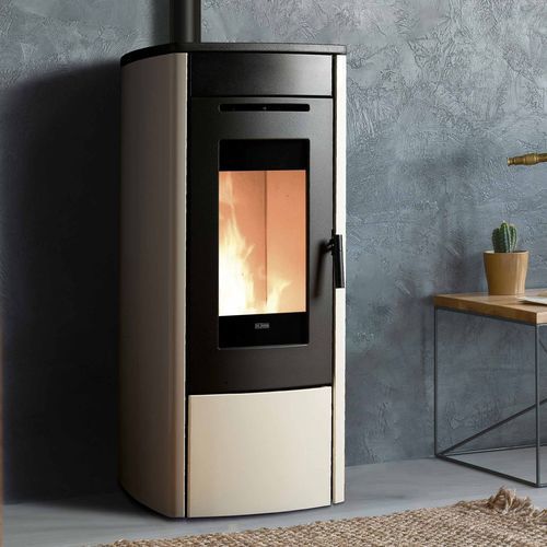 Stufa a pellet - MULTI SOFT - Klover - 5 kW...10 kW / da appoggio / contemporanea