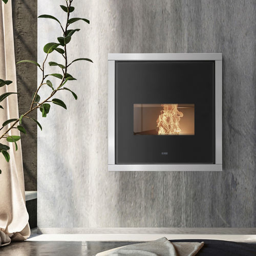 Inserto caldaia per camini a 1 faccia - PFP 160 GLASS - Klover - a pellet / in ghisa / contemporaneo
