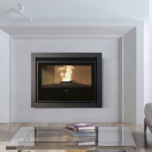 Inserto per camini a pellet - MONO 1000 - Klover - a convezione naturale / contemporaneo / telecomandato