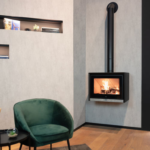 Inserto per camini a legna - STARBOX UP - Klover - in acciaio / contemporaneo / classe A+