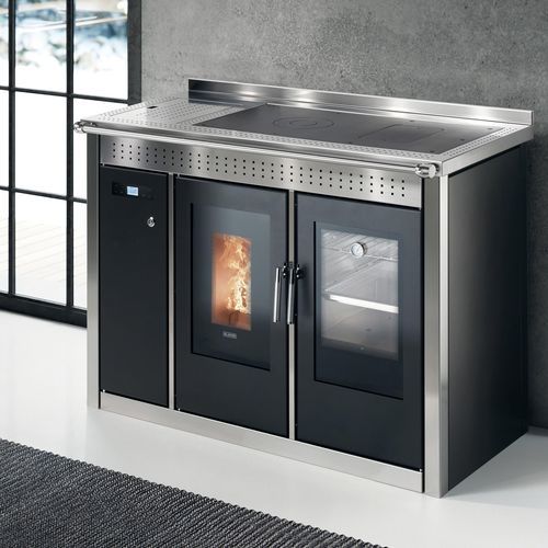 Blocco cottura a pellet - SMART 120 - Klover - 1  fuoco / 1 forno / con lavaggio manuale