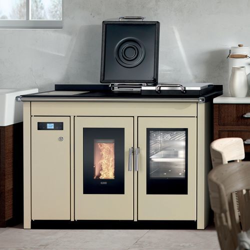 Blocco cottura a pellet - SMART 120 BT - Klover - 1  fuoco / 1 forno / con lavaggio manuale