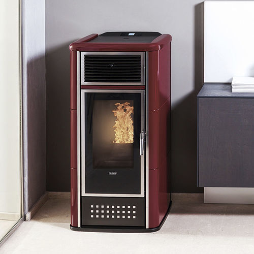 Termostufa a pellet - BELVEDERE 28 - Klover - 20 kW...50 kW / da appoggio / contemporanea