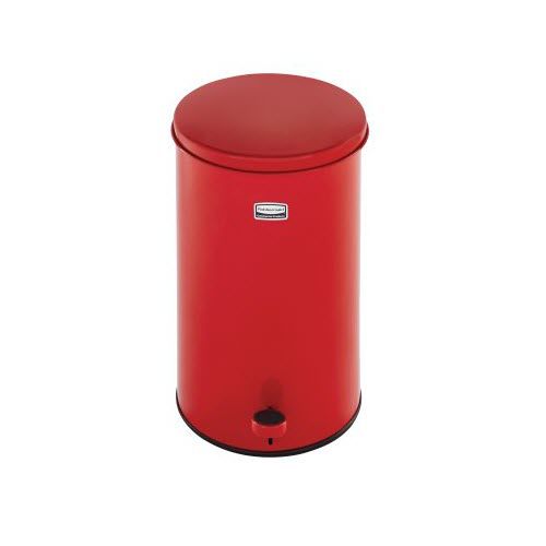 Portarifiuti pubblico - DEFENDERS® : ROUND STEP - Rubbermaid Commercial Products - in metallo / a pedale / contemporaneo