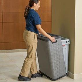 Portarifiuti contenitore - ELEVATE™ - Rubbermaid Commercial Products - per raccolta differenziata / in metallo / da interno