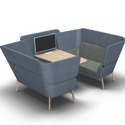 Divano contemporaneo -  HARC BOOTH - Ocee Design - in tessuto / a schienale alto / di privacy