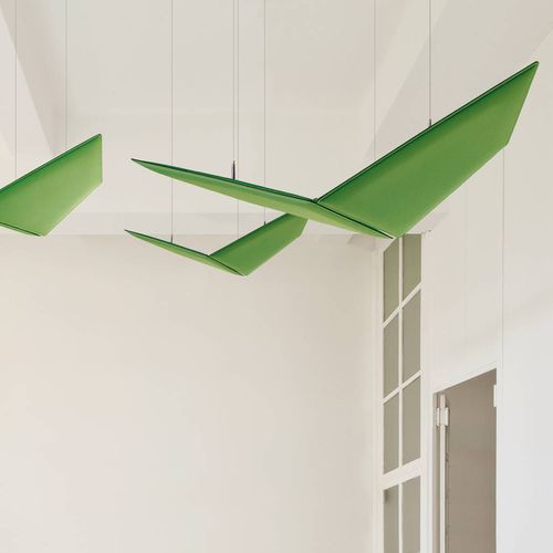 Baffle acustico in acciaio - V-FLAP - Ocee Design - sospeso / decorativo