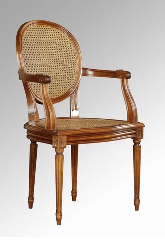 Sedia a medaglione - Chaises and Co - in stile Luigi XVI / da interno / in pelle