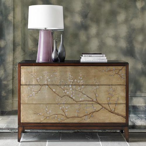 Credenza classica - AWESOME BLOSSOM - CARACOLE - in ciliegio / in mogano / in cristallo Swarovski®