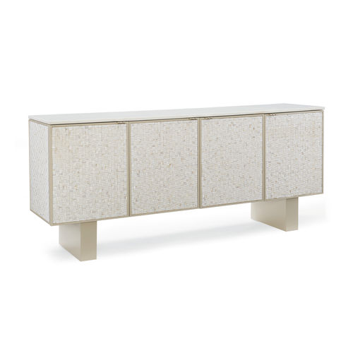 Credenza contemporanea - BOMB-SHELL - CARACOLE - in pietra / con ripiano / con cassetti