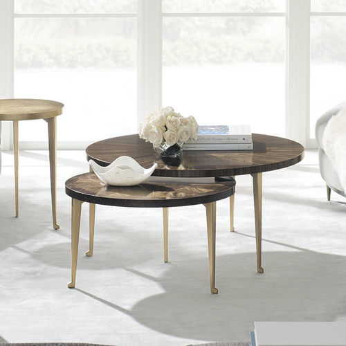 Tavolino basso classico - A WHOLE BUNCH - CARACOLE - in legno / con supporto in legno / rotondo